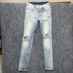 MNML skinny distressed slim jeans men's size 31 31x35  (rn# 139488) streetwear
